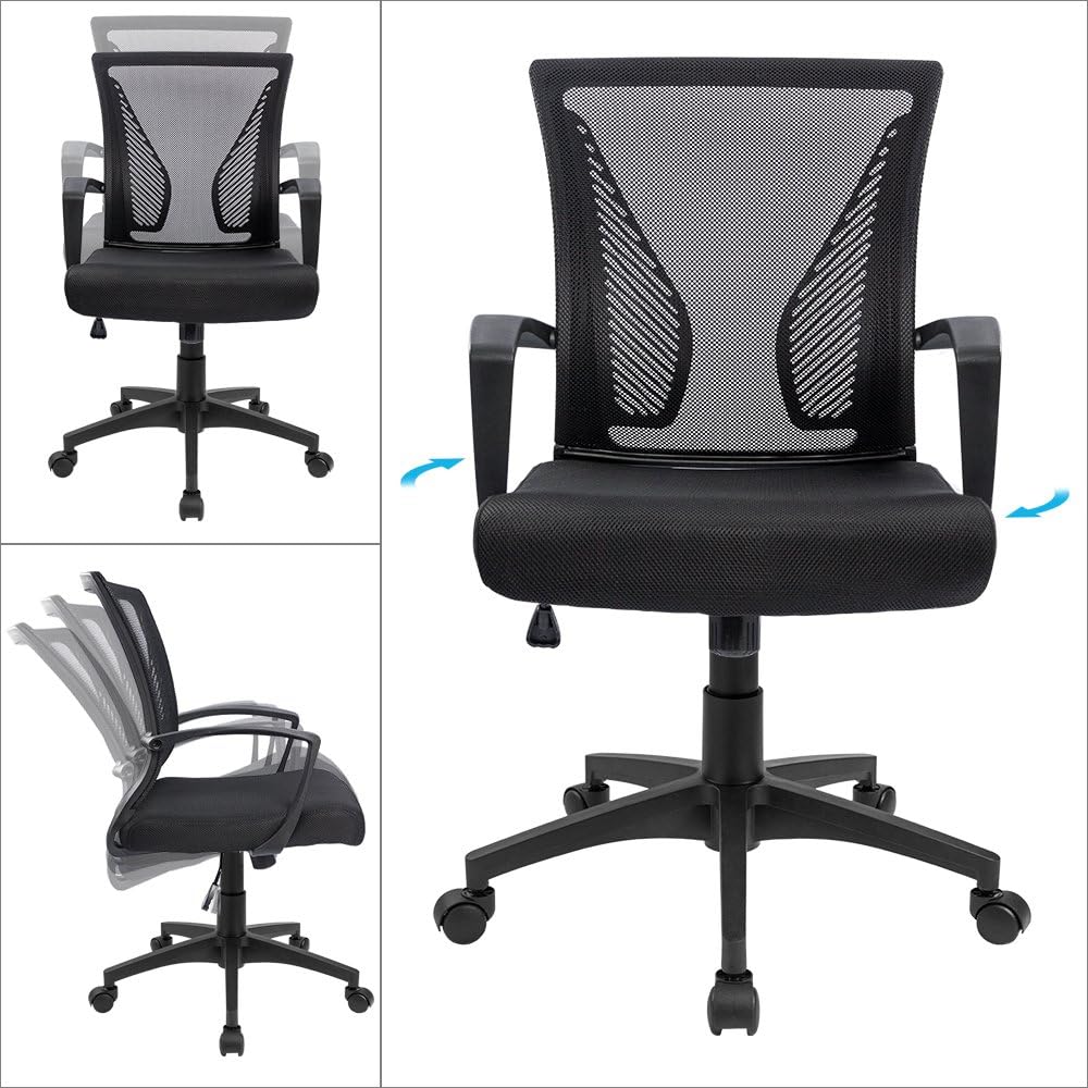Furmax Office Chair Mid Back Swivel Lumbar Support Desk Chair Review